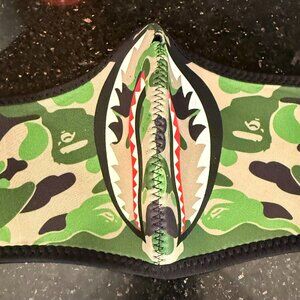 BAPE (A Bathing Ape) Camo Shark Face Mask